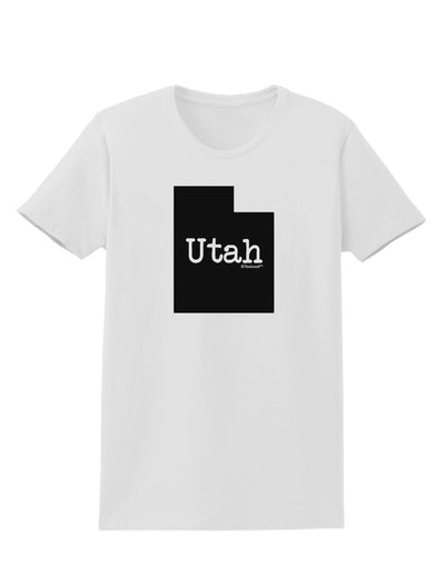 Utah - United States Shape Womens T-Shirt by TooLoud-Womens T-Shirt-TooLoud-White-X-Small-Davson Sales