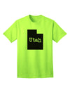 Utah - United States Silhouette Adult T-Shirt by TooLoud-Mens T-shirts-TooLoud-Neon-Green-Small-Davson Sales