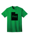 Utah - United States Silhouette Adult T-Shirt by TooLoud-Mens T-shirts-TooLoud-Kelly-Green-Small-Davson Sales