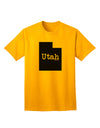 Utah - United States Silhouette Adult T-Shirt by TooLoud-Mens T-shirts-TooLoud-Gold-Small-Davson Sales