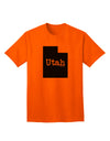 Utah - United States Silhouette Adult T-Shirt by TooLoud-Mens T-shirts-TooLoud-Orange-Small-Davson Sales