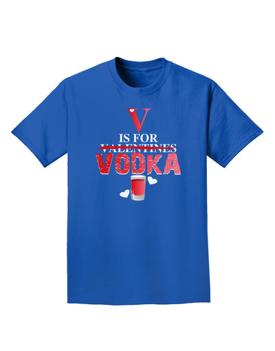 V Is For Vodka Adult Dark T-Shirt-Mens T-Shirt-TooLoud-Royal-Blue-Small-Davson Sales