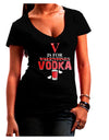 V Is For Vodka Womens V-Neck Dark T-Shirt-Womens V-Neck T-Shirts-TooLoud-Black-Juniors Fitted Small-Davson Sales