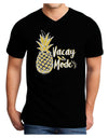 Vacay Mode Pinapple Adult V-Neck T-shirt-Mens V-Neck T-Shirt-TooLoud-Black-Small-Davson Sales