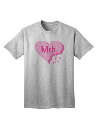 Valentine's Day Adult T-Shirt: Meh Candy Heart Design by TooLoud-Mens T-shirts-TooLoud-AshGray-Small-Davson Sales