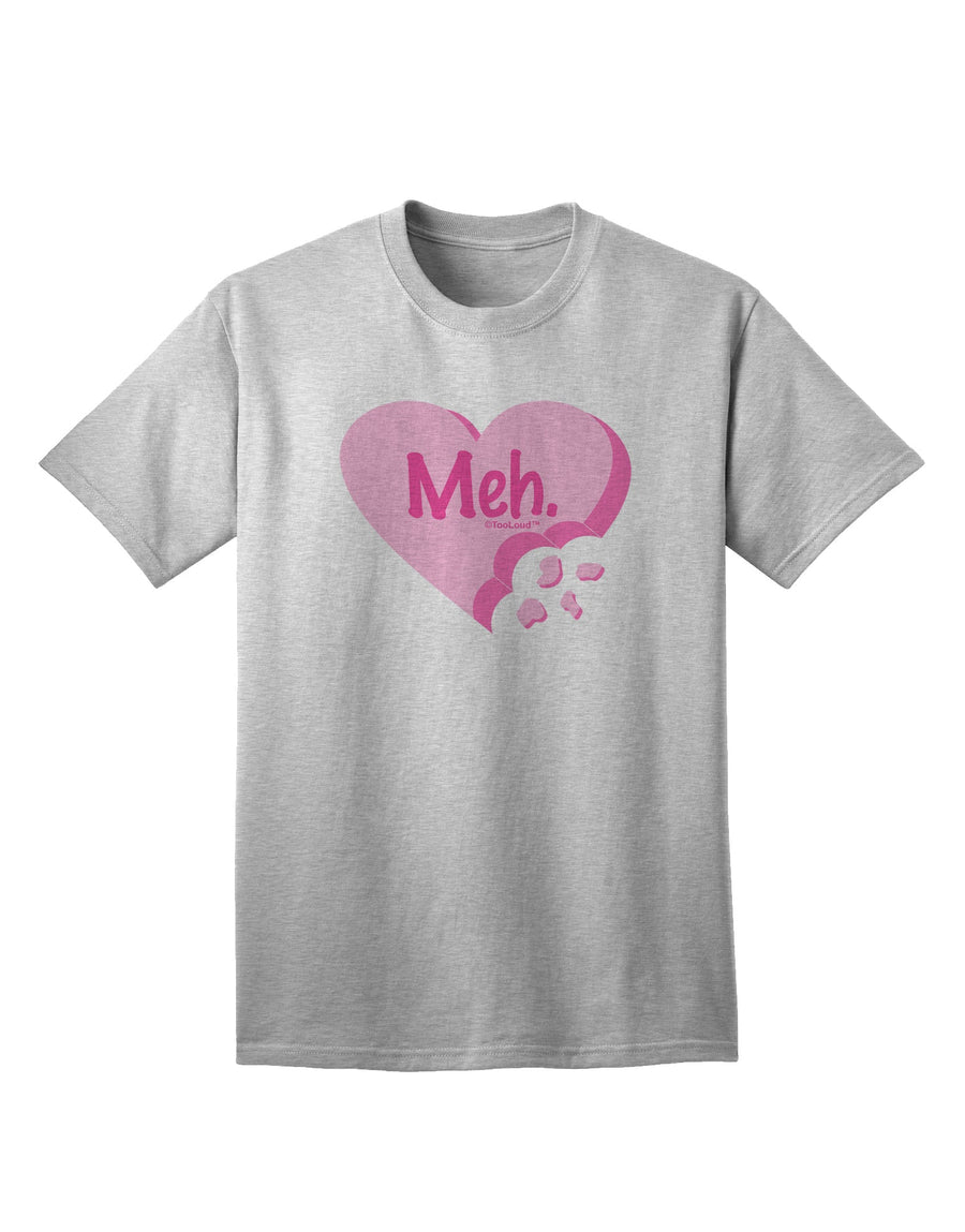 Valentine's Day Adult T-Shirt: Meh Candy Heart Design by TooLoud-Mens T-shirts-TooLoud-White-Small-Davson Sales