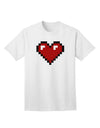 Valentine's Day Adult T-Shirt - Pixel Heart Design 1-Mens T-shirts-TooLoud-White-Small-Davson Sales