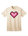 Valentine's Day Adult T-Shirt with Pixel Heart Design by TooLoud-Mens T-shirts-TooLoud-Natural-Small-Davson Sales