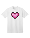 Valentine's Day Adult T-Shirt with Pixel Heart Design by TooLoud-Mens T-shirts-TooLoud-White-Small-Davson Sales