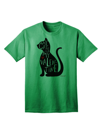 Valentine's Day Exclusive: My Cat Is My Valentine Adult T-Shirt by TooLoud-Mens T-shirts-TooLoud-Kelly-Green-Small-Davson Sales