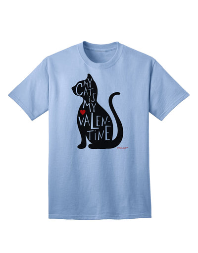 Valentine's Day Exclusive: My Cat Is My Valentine Adult T-Shirt by TooLoud-Mens T-shirts-TooLoud-Light-Blue-Small-Davson Sales