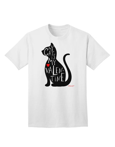 Valentine's Day Exclusive: My Cat Is My Valentine Adult T-Shirt by TooLoud-Mens T-shirts-TooLoud-White-Small-Davson Sales