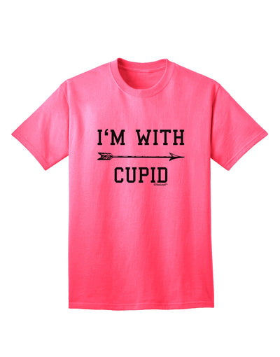 Valentine's Day Special: Embrace Love with the I'm With Cupid Adult T-Shirt by TooLoud-Mens T-shirts-TooLoud-Neon-Pink-Small-Davson Sales