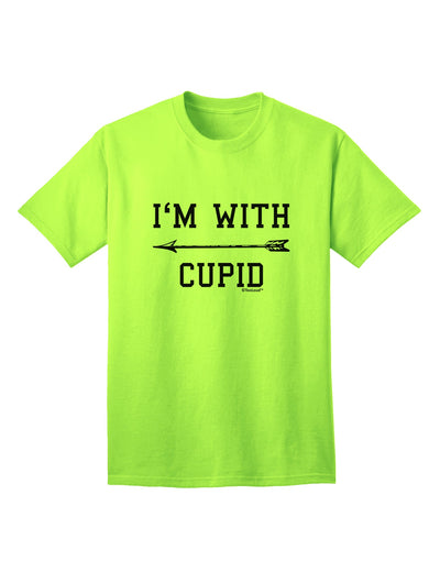 Valentine's Day Special: Left Arrow Adult T-Shirt - I'm With Cupid by TooLoud-Mens T-shirts-TooLoud-Neon-Green-Small-Davson Sales