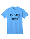 Valentine's Day Special: Left Arrow Adult T-Shirt - I'm With Cupid by TooLoud-Mens T-shirts-TooLoud-Aquatic-Blue-Small-Davson Sales