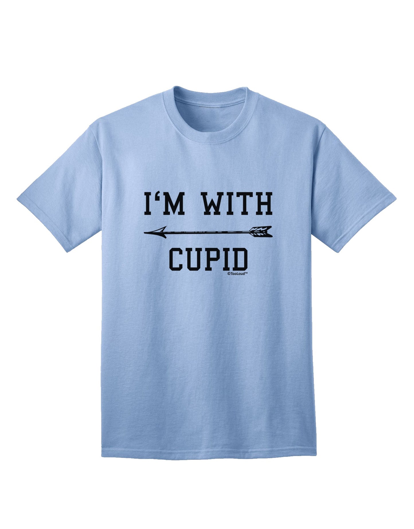Valentine's Day Special: Left Arrow Adult T-Shirt - I'm With Cupid by TooLoud-Mens T-shirts-TooLoud-Light-Blue-Small-Davson Sales