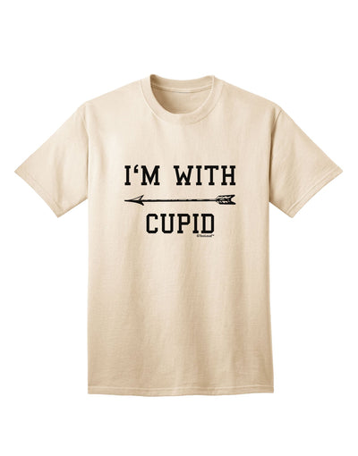 Valentine's Day Special: Left Arrow Adult T-Shirt - I'm With Cupid by TooLoud-Mens T-shirts-TooLoud-Natural-Small-Davson Sales