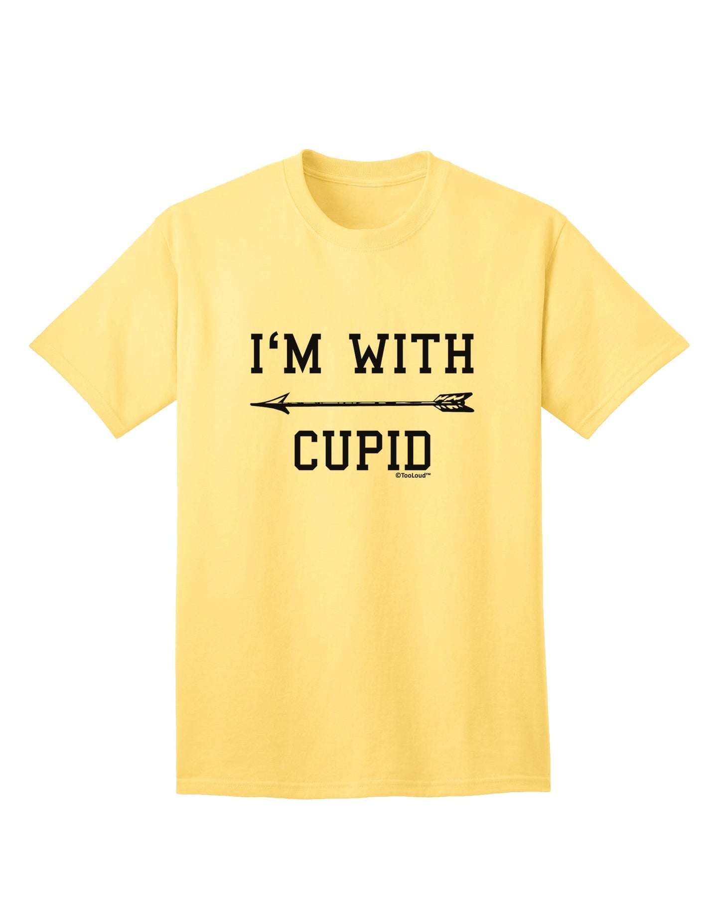Valentine's Day Special: Left Arrow Adult T-Shirt - I'm With Cupid by TooLoud-Mens T-shirts-TooLoud-Yellow-Small-Davson Sales