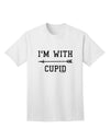 Valentine's Day Special: Left Arrow Adult T-Shirt - I'm With Cupid by TooLoud-Mens T-shirts-TooLoud-White-Small-Davson Sales