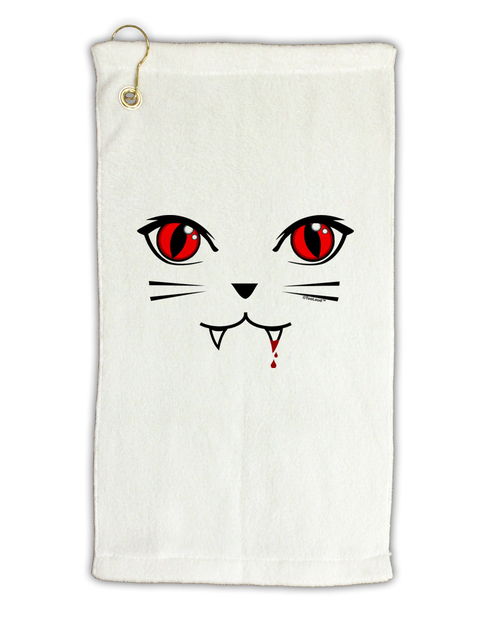 Vamp Kitty Micro Terry Gromet Golf Towel 16 x 25 inch-Golf Towel-TooLoud-White-Davson Sales