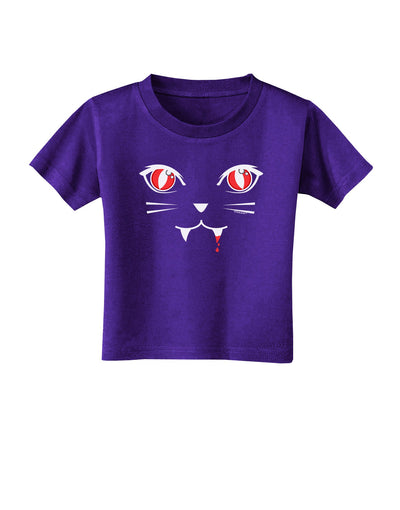 Vamp Kitty Toddler T-Shirt Dark-Toddler T-Shirt-TooLoud-Purple-2T-Davson Sales