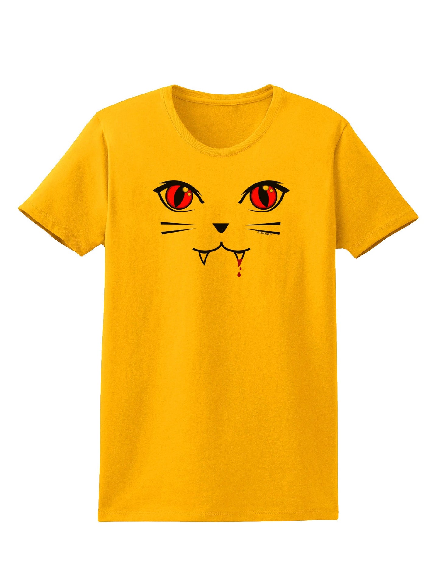 Vamp Kitty Womens T-Shirt-Womens T-Shirt-TooLoud-Gold-X-Small-Davson Sales
