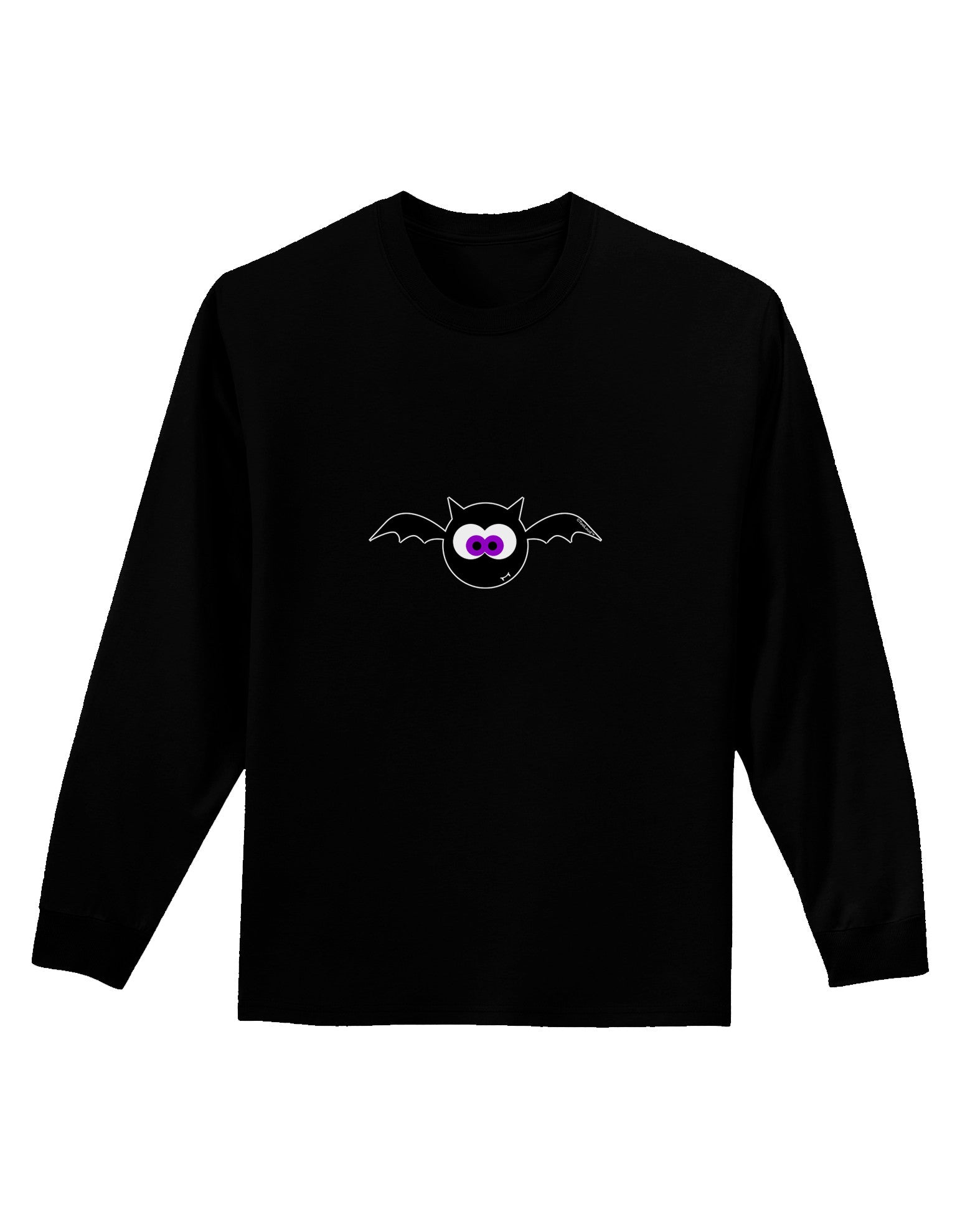 Vampire Bat Halloween Adult Long Sleeve Dark T-Shirt-TooLoud-Black-Small-Davson Sales
