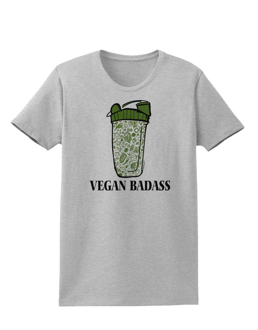Vegan Badass Blender Bottle Womens T-Shirt-Womens T-Shirt-TooLoud-White-X-Small-Davson Sales