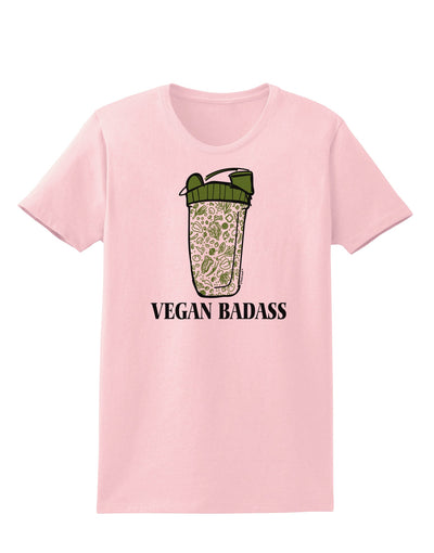 Vegan Badass Blender Bottle Womens T-Shirt-Womens T-Shirt-TooLoud-PalePink-X-Small-Davson Sales