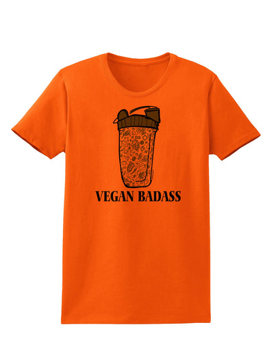 Vegan Badass Blender Bottle Womens T-Shirt-Womens T-Shirt-TooLoud-Orange-Small-Davson Sales