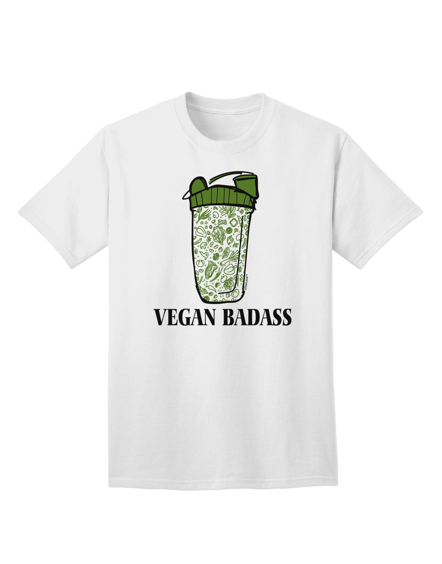 Vegan Blender Bottle Design Adult T-Shirt - A Stylish Choice for the Health-Conscious Individual-Mens T-shirts-TooLoud-White-Small-Davson Sales