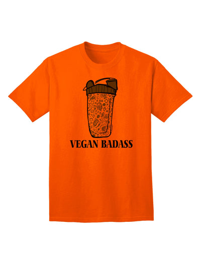 Vegan Bold Bottle Print Adult T-Shirt-Mens T-shirts-TooLoud-Orange-Small-Davson Sales