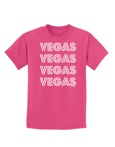 Vegas - Vegas Style Show Lights Childrens Dark T-Shirt by TooLoud-Childrens T-Shirt-TooLoud-Sangria-X-Small-Davson Sales