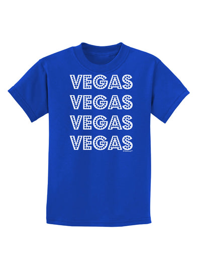 Vegas - Vegas Style Show Lights Childrens Dark T-Shirt by TooLoud-Childrens T-Shirt-TooLoud-Royal-Blue-X-Small-Davson Sales