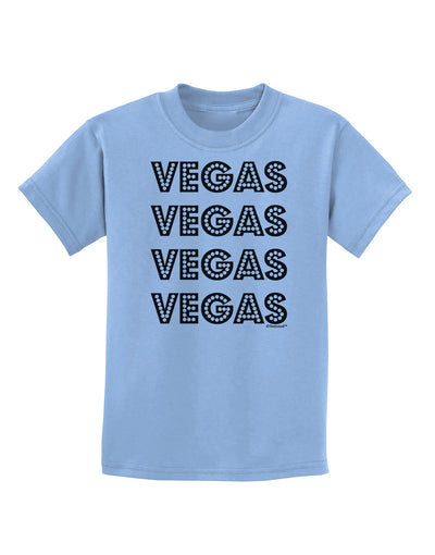 Vegas - Vegas Style Show Lights Childrens T-Shirt by TooLoud-Childrens T-Shirt-TooLoud-Light-Blue-X-Small-Davson Sales