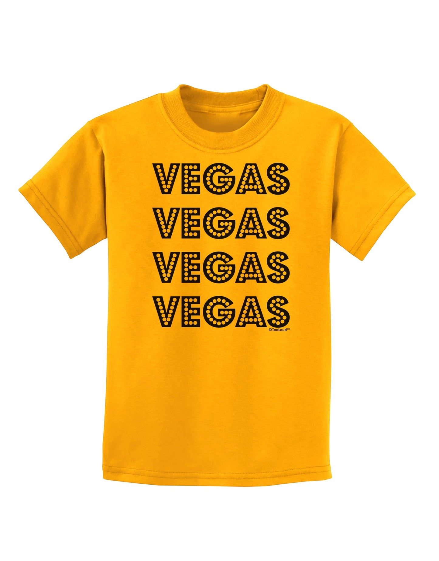 Vegas - Vegas Style Show Lights Childrens T-Shirt by TooLoud-Childrens T-Shirt-TooLoud-Gold-X-Small-Davson Sales