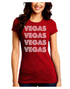 Vegas - Vegas Style Show Lights Juniors Crew Dark T-Shirt by TooLoud-T-Shirts Juniors Tops-TooLoud-Red-Juniors Fitted Small-Davson Sales