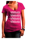 Vegas - Vegas Style Show Lights Juniors V-Neck Dark T-Shirt by TooLoud-Womens V-Neck T-Shirts-TooLoud-Hot-Pink-Juniors Fitted Small-Davson Sales