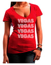 Vegas - Vegas Style Show Lights Juniors V-Neck Dark T-Shirt by TooLoud-Womens V-Neck T-Shirts-TooLoud-Red-Juniors Fitted Small-Davson Sales