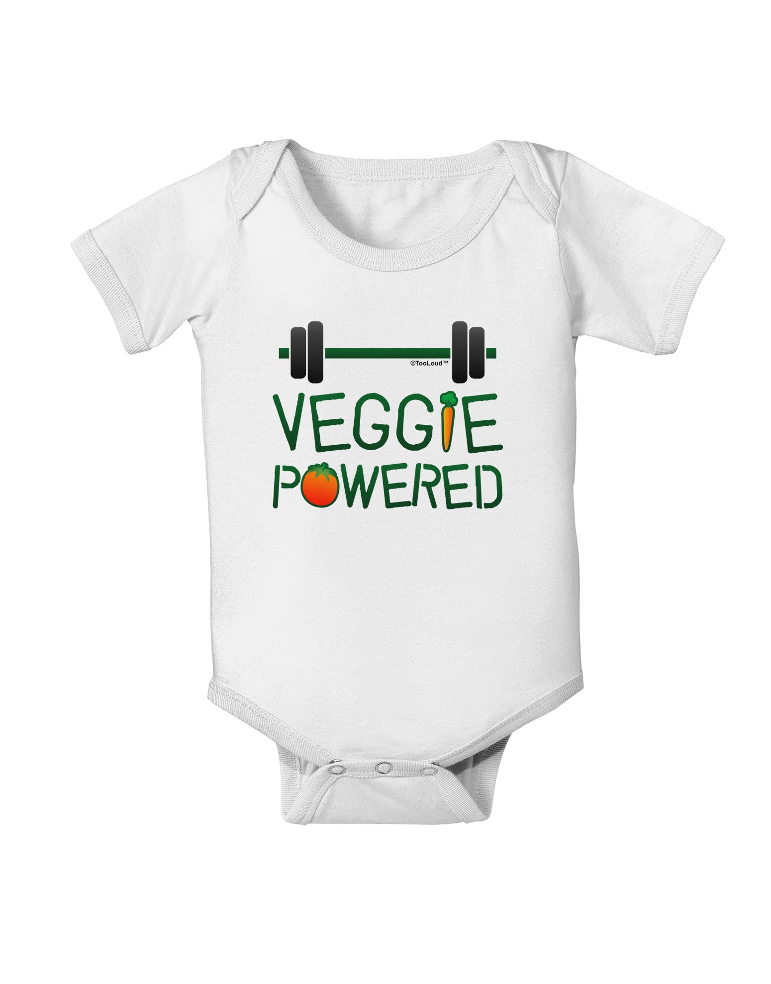 Veggie Powered Baby Romper Bodysuit-Baby Romper-TooLoud-White-06-Months-Davson Sales