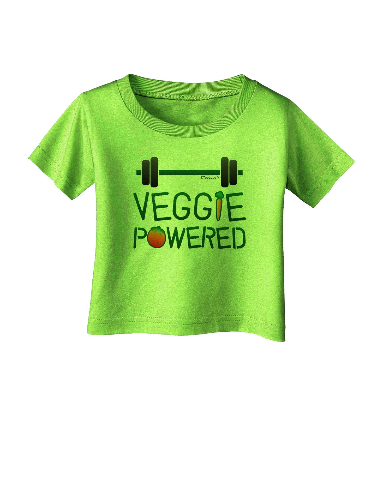 Veggie Powered Infant T-Shirt-Infant T-Shirt-TooLoud-Lime-Green-06-Months-Davson Sales