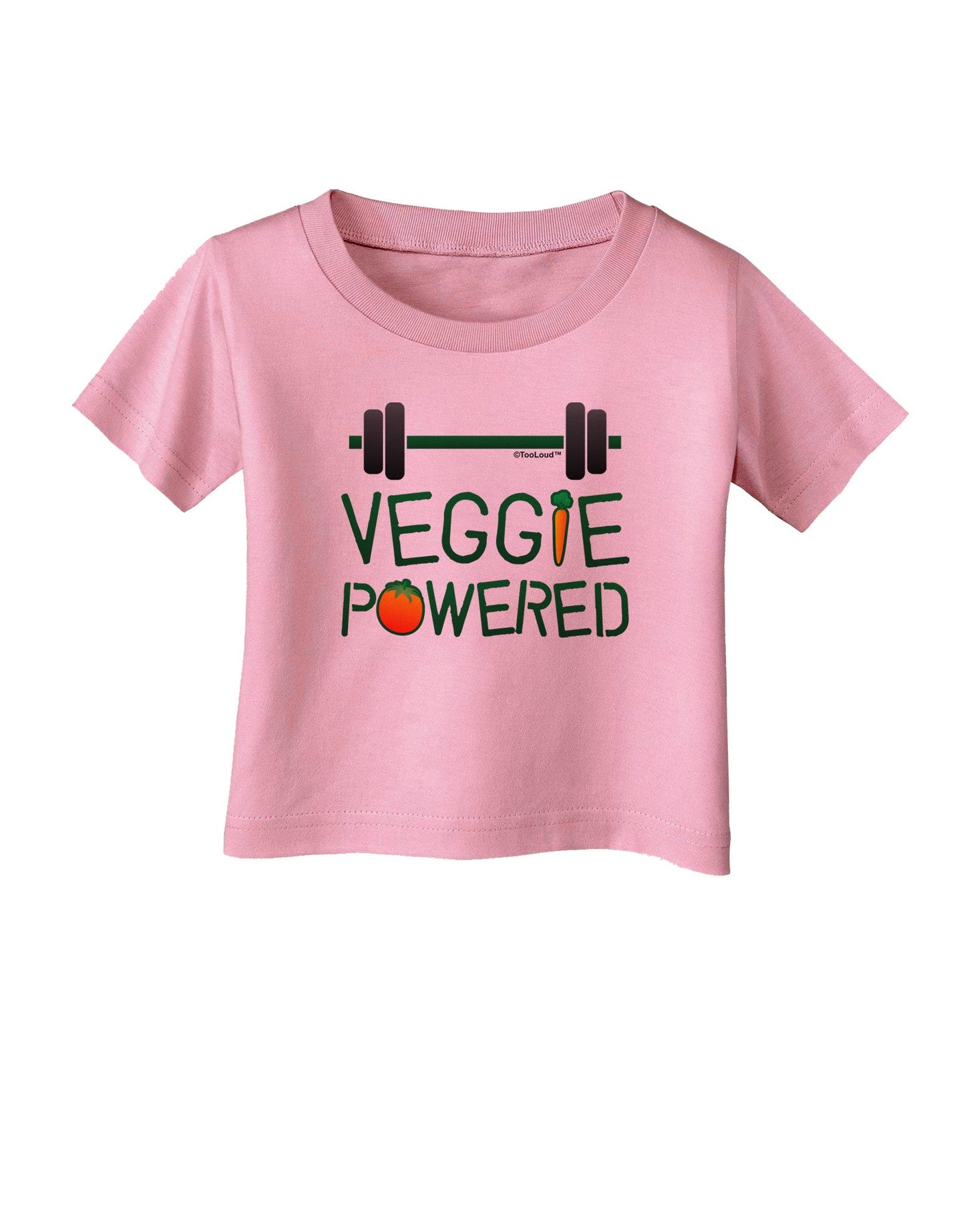 Veggie Powered Infant T-Shirt-Infant T-Shirt-TooLoud-Candy-Pink-06-Months-Davson Sales