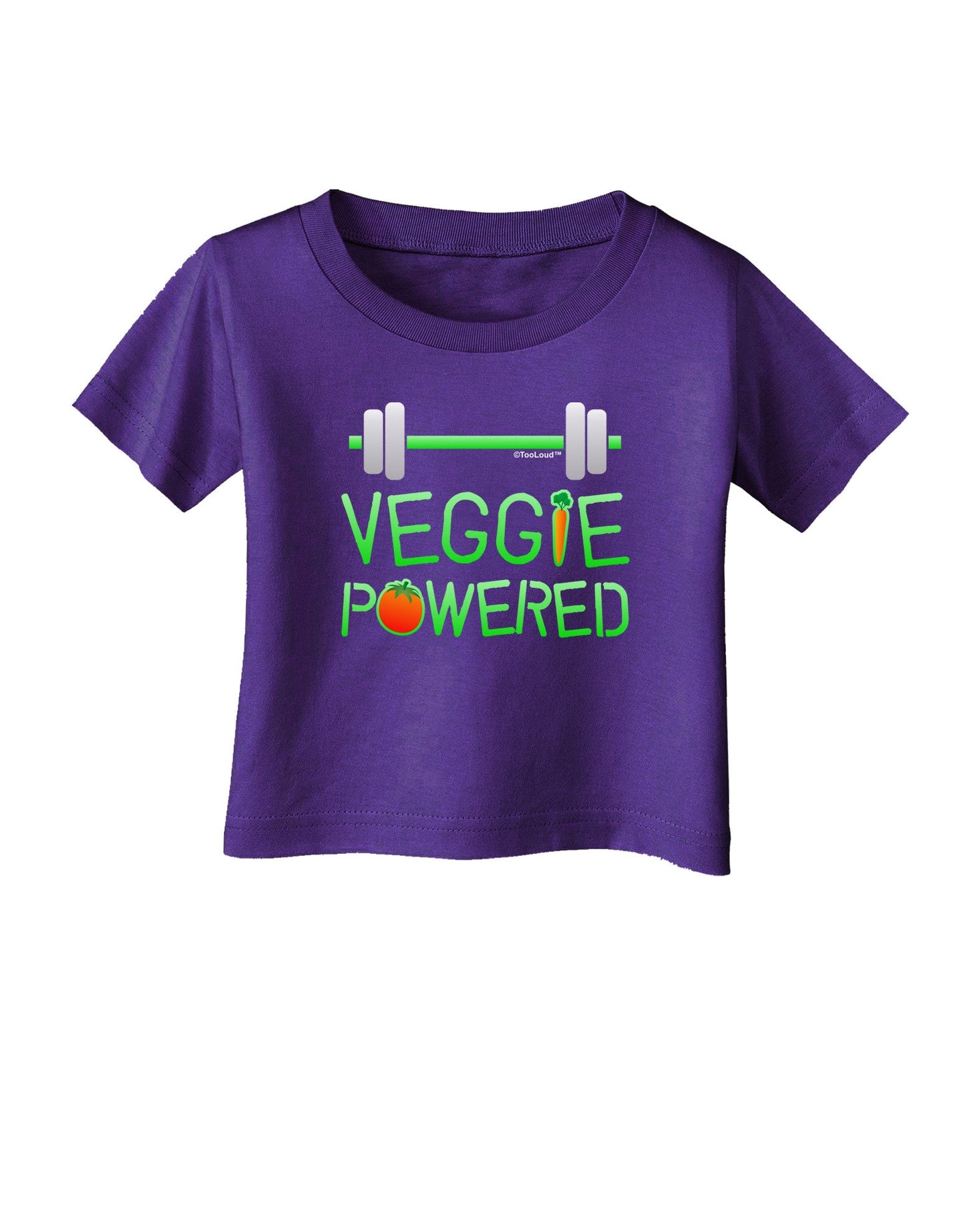 Veggie Powered Infant T-Shirt Dark-Infant T-Shirt-TooLoud-Purple-06-Months-Davson Sales