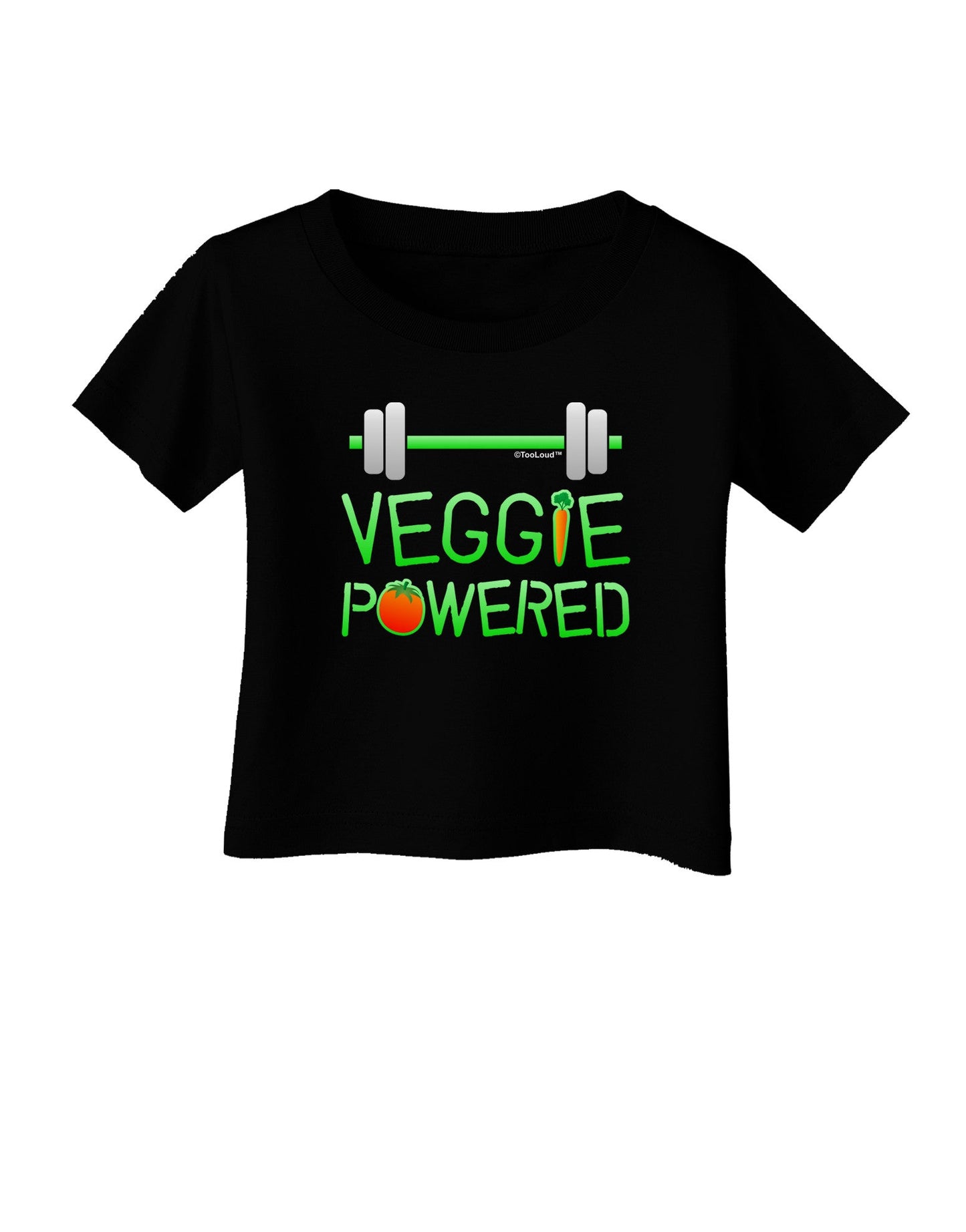 Veggie Powered Infant T-Shirt Dark-Infant T-Shirt-TooLoud-Black-06-Months-Davson Sales