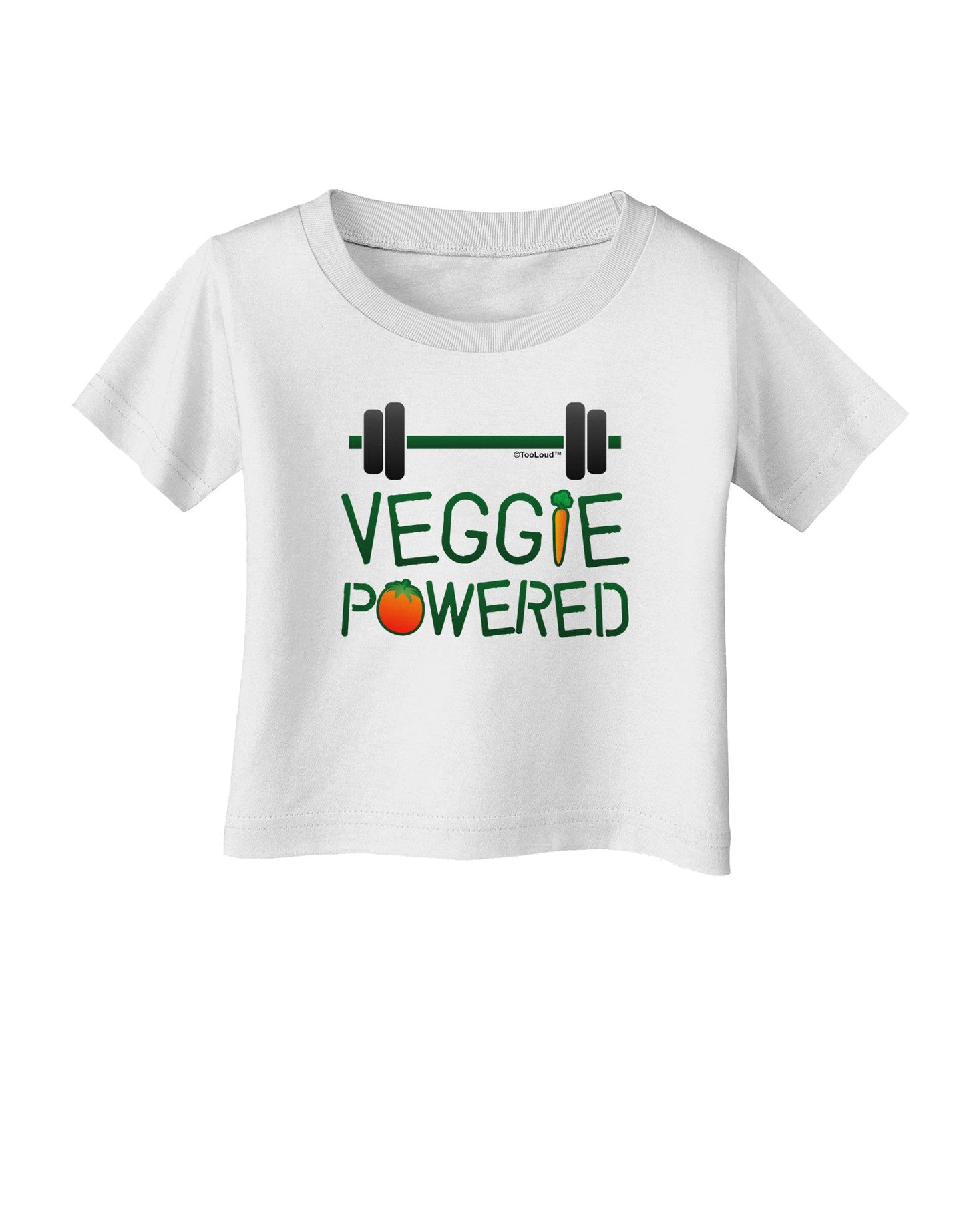 Veggie Powered Infant T-Shirt-Infant T-Shirt-TooLoud-White-06-Months-Davson Sales