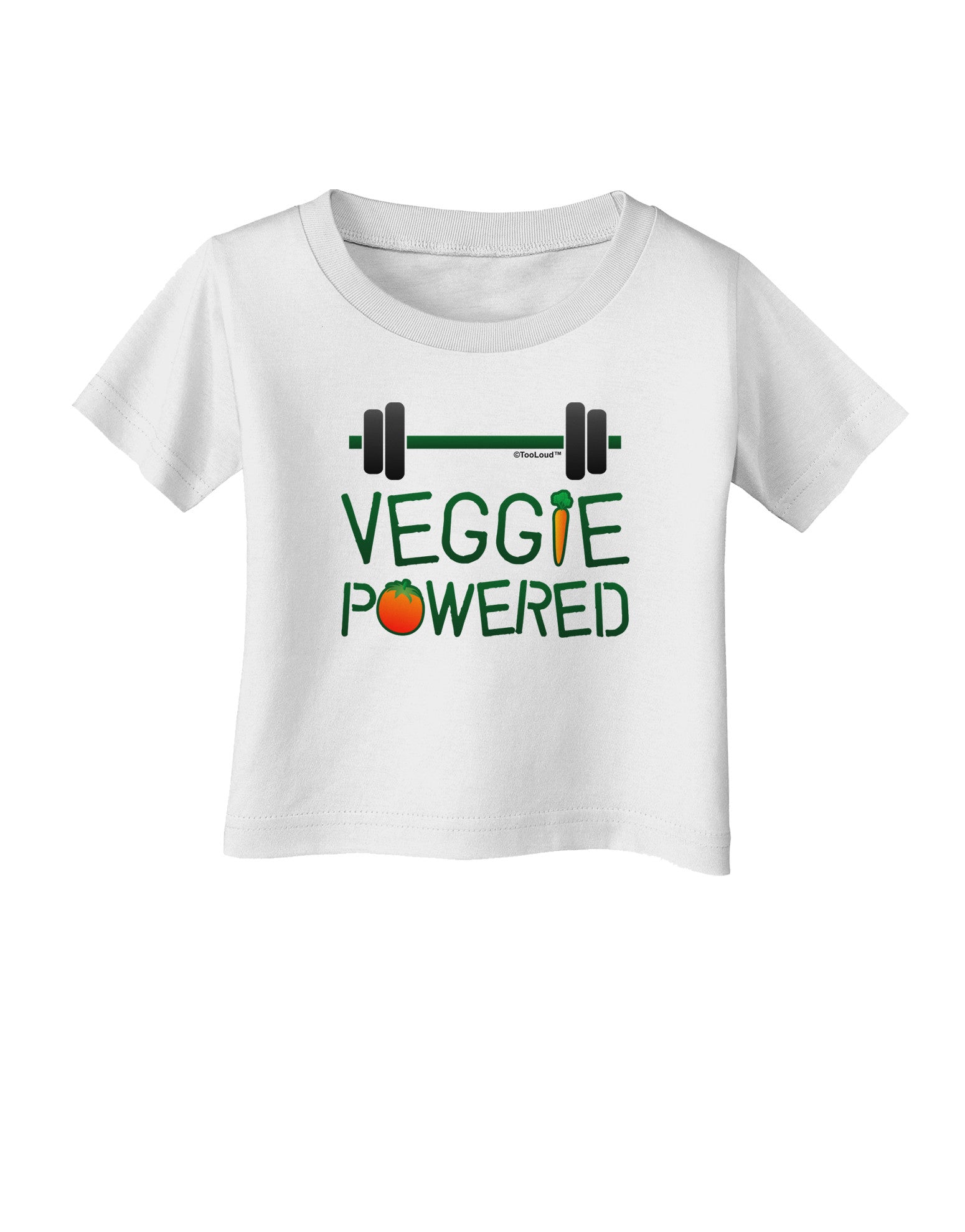 Veggie Powered Infant T-Shirt-Infant T-Shirt-TooLoud-White-06-Months-Davson Sales