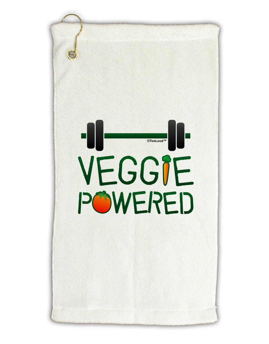 Veggie Powered Micro Terry Gromet Golf Towel 16 x 25 inch-Golf Towel-TooLoud-White-Davson Sales