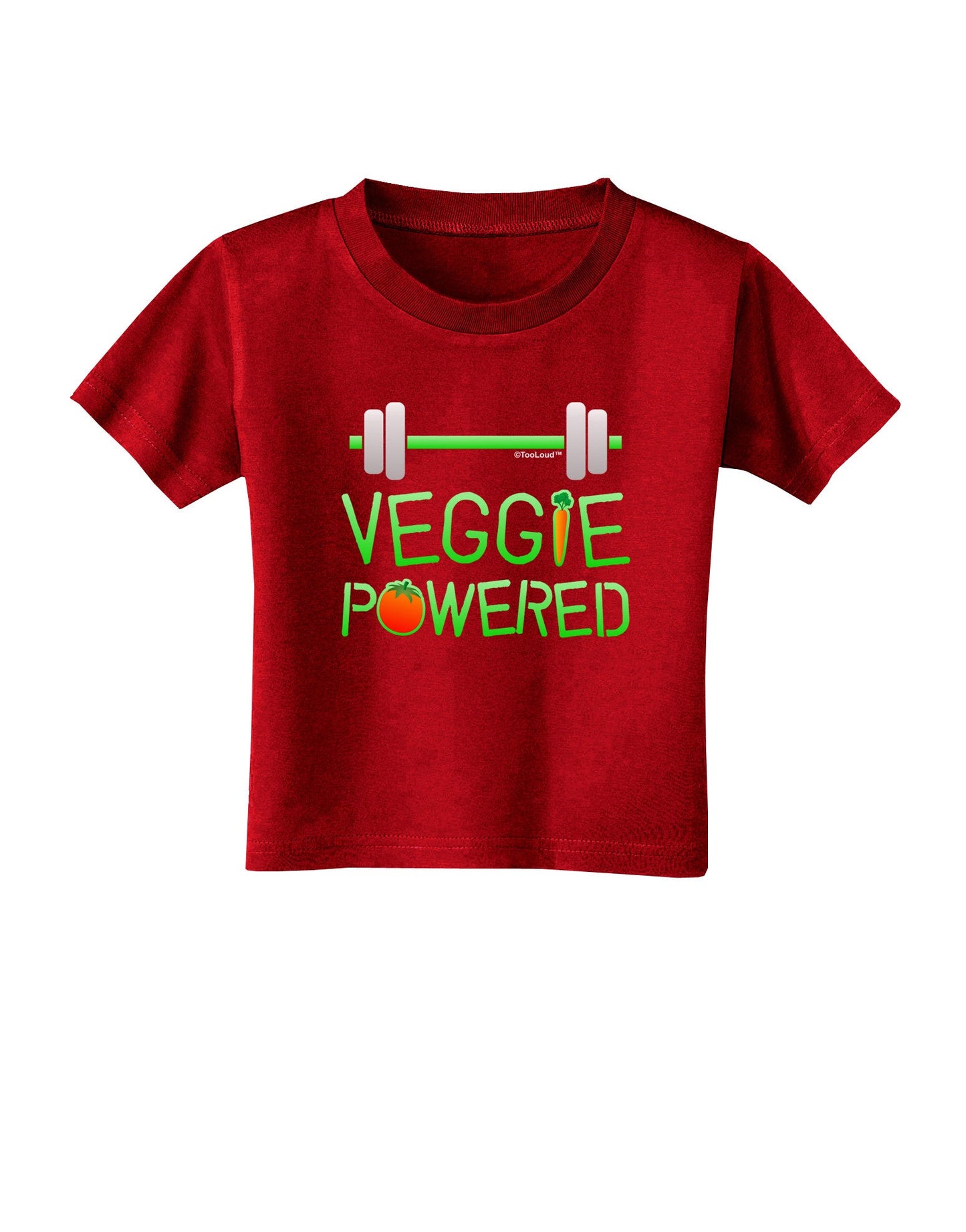 Veggie Powered Toddler T-Shirt Dark-Toddler T-Shirt-TooLoud-Red-2T-Davson Sales