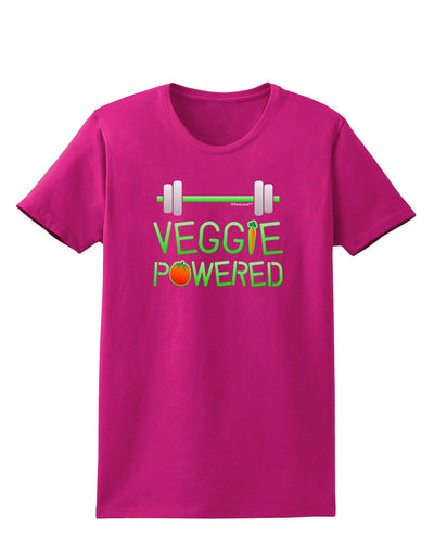 Veggie Powered Womens Dark T-Shirt-TooLoud-Hot-Pink-Small-Davson Sales