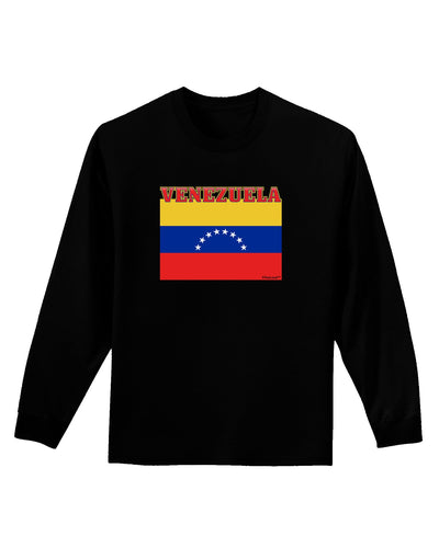 Venezuela Flag Adult Long Sleeve Dark T-Shirt-TooLoud-Black-Small-Davson Sales